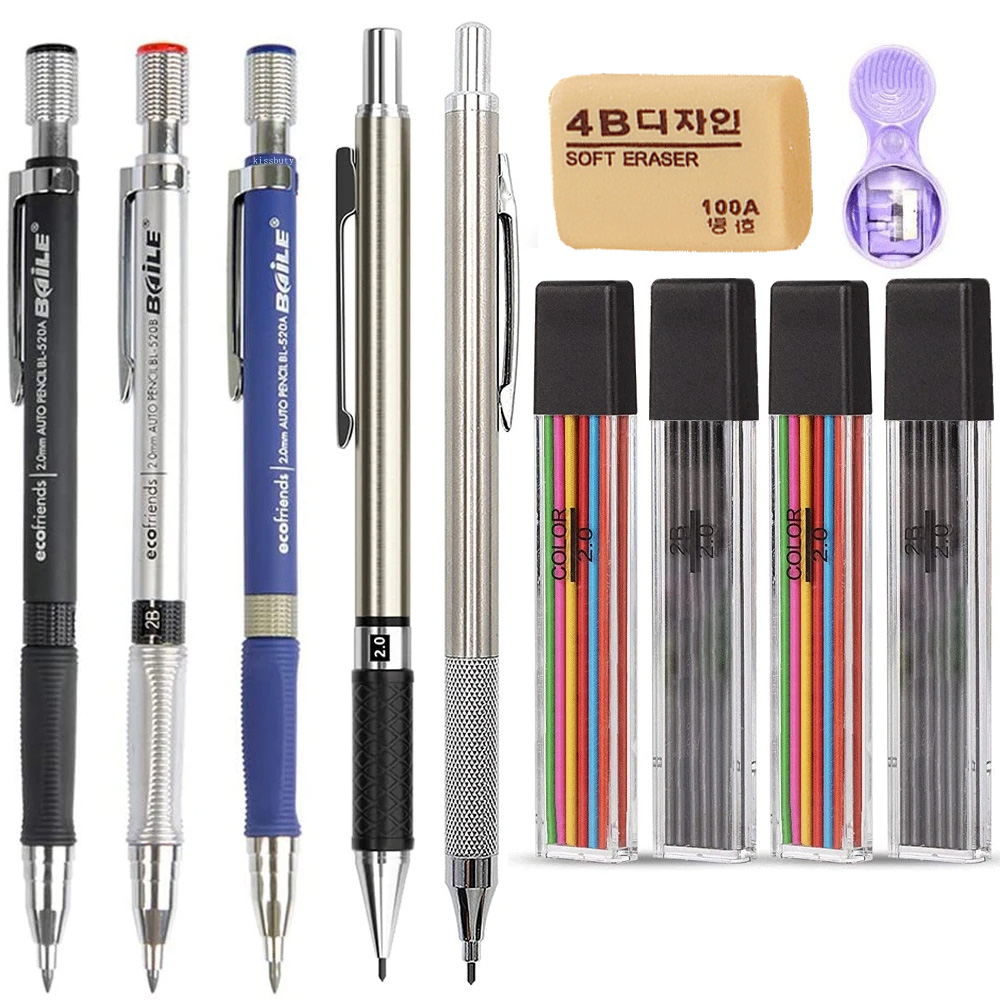 Ideal Stationery & Office Supply - Lápis Mecânicos 2.0mm 2B, Lápis Automáticos