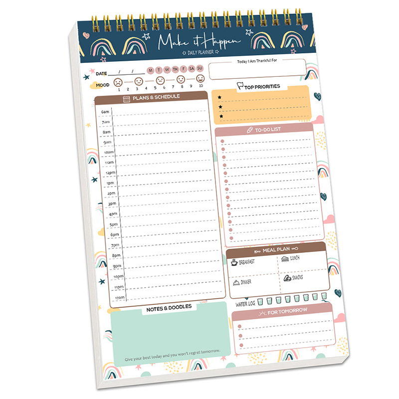 Office Stationery Supply List - Agenda Espiral A5, Caderno de Planejamento
