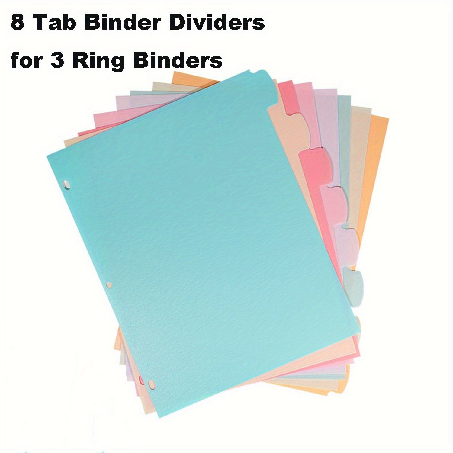 Index Tab Divider - Divisórias de fichário com 8 abas