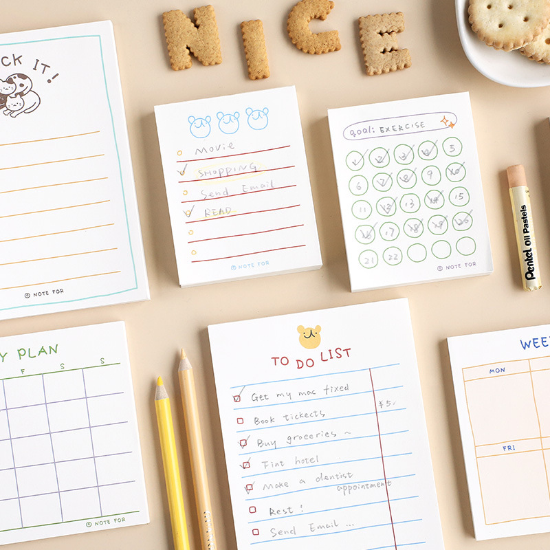 Office Stationery Supply List - Bloco de Notas Fofo Série Planejamento