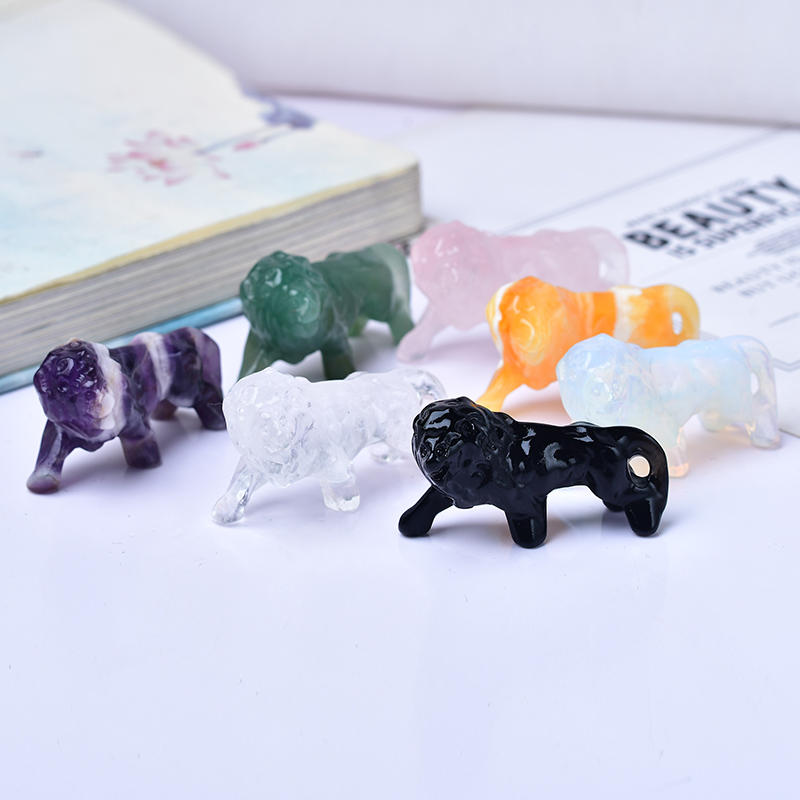 Natural Obsidian Lion Crystal  - Lion Stationery & Office Supply(Kunshan)Co.Ltd avaliação e preço