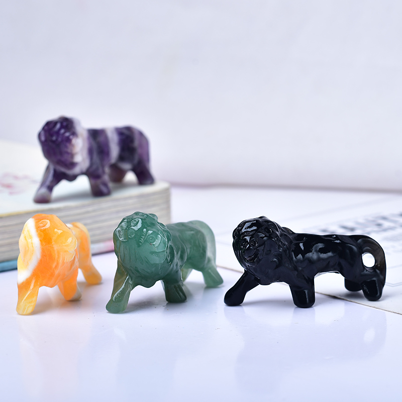 Natural Obsidian Lion Crystal  - Lion Stationery & Office Supply(Kunshan)Co.Ltd avaliação e preço