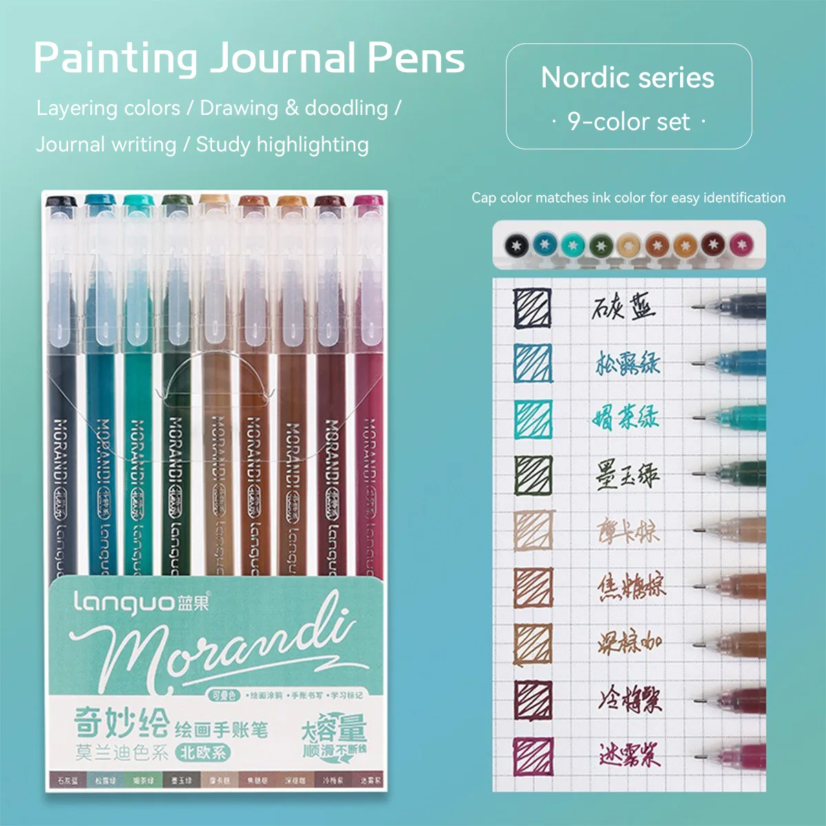 9 pçs conjunto morandi cor 0.5 - Gel Ink Pen Set avaliação e preço
