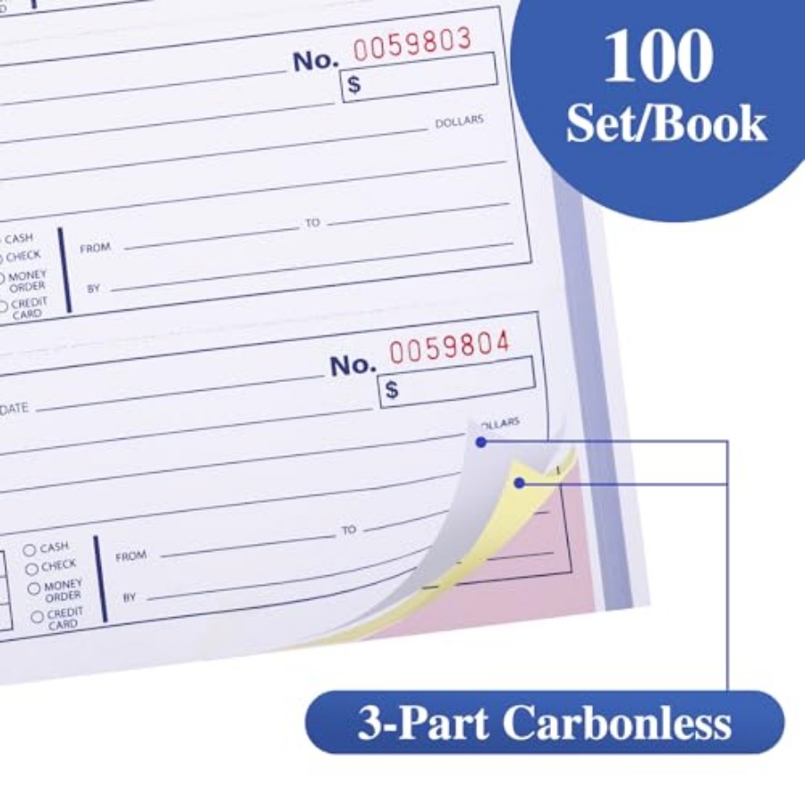 Pacote com 2 Livros de Recibos - Carbon Copy Book avaliação e preço