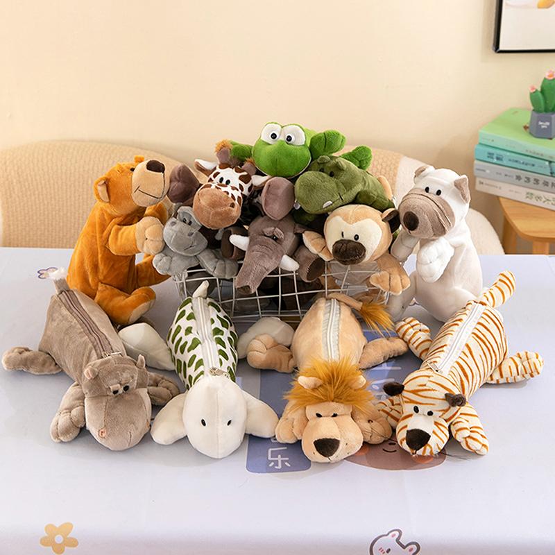 Estojo de pelúcia animal para  - Lion Stationery & Office Supply(Kunshan)Co.Ltd avaliação e preço