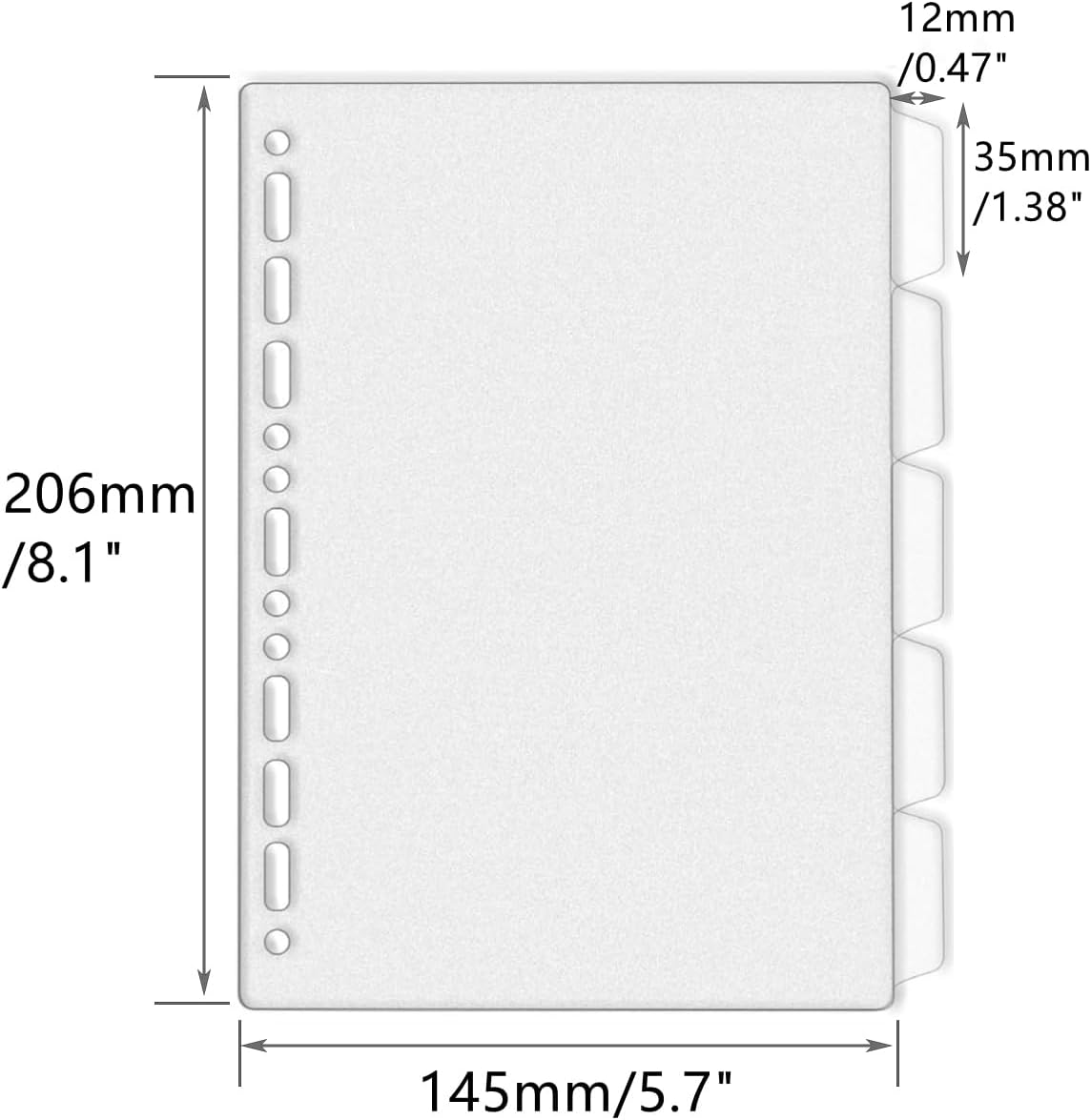 A4 a5 b5 divisores de fichário - Index Tab Divider avaliação e preço