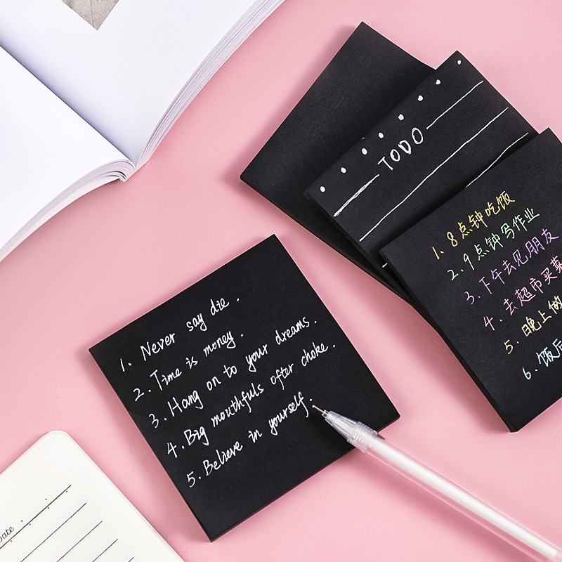 Preto n vezes notas pegajosas  - Office Stationery Supply List avaliação e preço