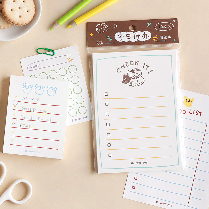 Bloco de Notas Fofo Série Plan - Office Stationery Supply List avaliação e preço