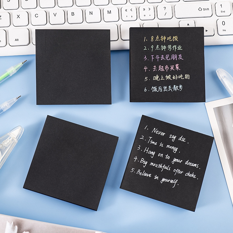 Blocos de Notas Adesivas Preta - Office Stationery Supply List avaliação e preço